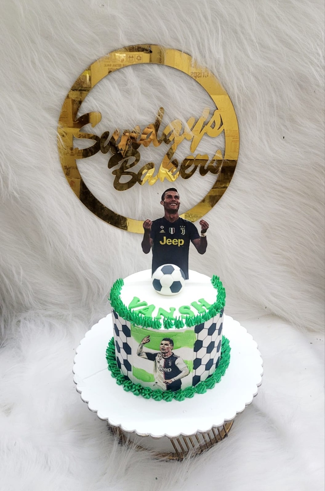 Custom football themed cake
