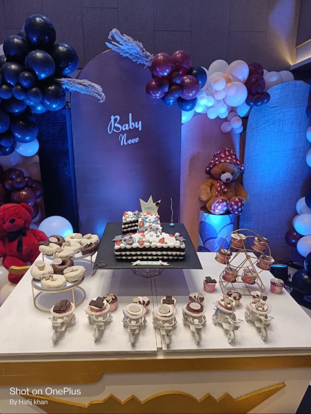 Dessert catering spread with cakes and sweets